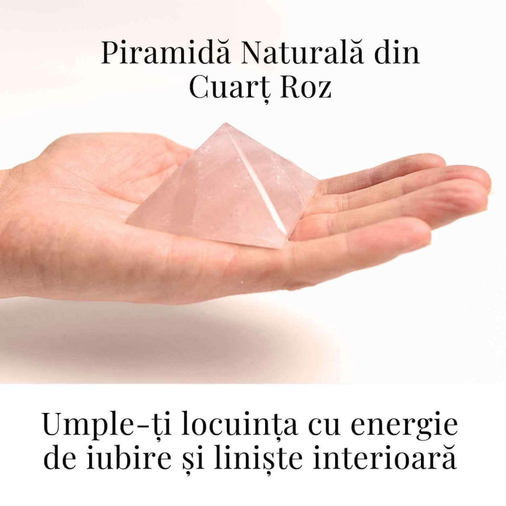 Piramida Cuart Roz Brut Lucrata Manual – Armonie si Vindecare [2]