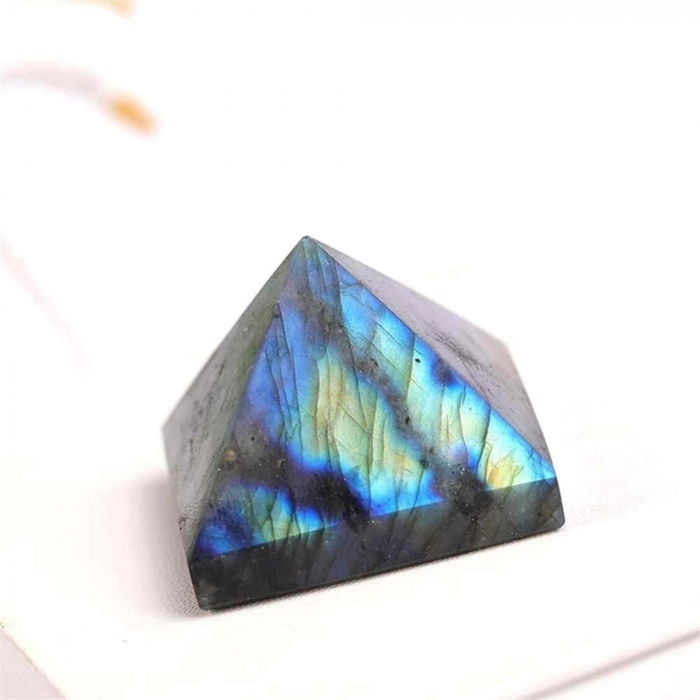 Piramida 6cm din Cristal din Labradorit - Ornament Mineral Specimen pentru Chakre [5]