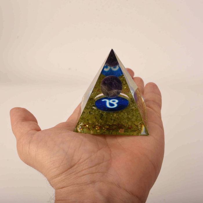 Piramida de Energie Orgonica cu Cristale de Vindecare specifice a Zodiilor pentru Relaxare, Meditatie si Ornament [4]