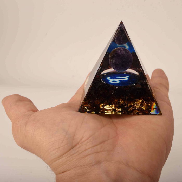 Piramida de Energie Orgonica cu Cristale de Vindecare specifice a Zodiilor pentru Relaxare, Meditatie si Ornament [4]