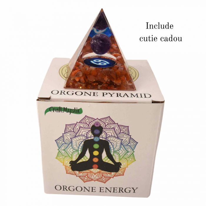 Piramida de Energie Orgonica cu Cristale de Vindecare specifice a Zodiilor pentru Relaxare, Meditatie si Ornament [5]