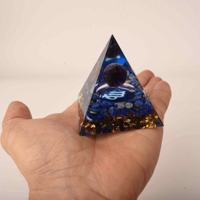 Piramida de Energie Orgonica cu Cristale de Vindecare specifice a Zodiilor pentru Relaxare, Meditatie si Ornament [4]