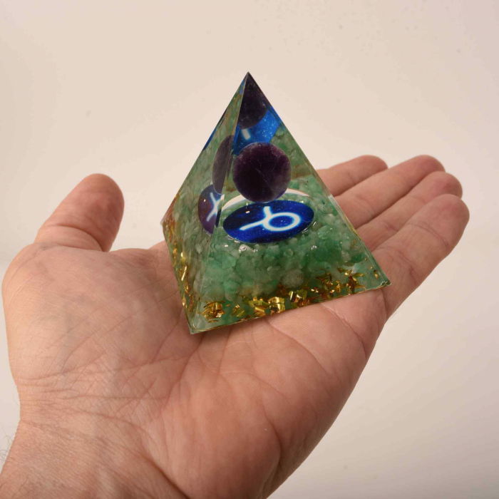 Piramida de Energie Orgonica cu Cristale de Vindecare specifice a Zodiilor pentru Relaxare, Meditatie si Ornament [4]