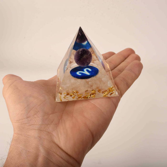 Piramida de Energie Orgonica cu Cristale de Vindecare specifice a Zodiilor pentru Relaxare, Meditatie si Ornament [4]