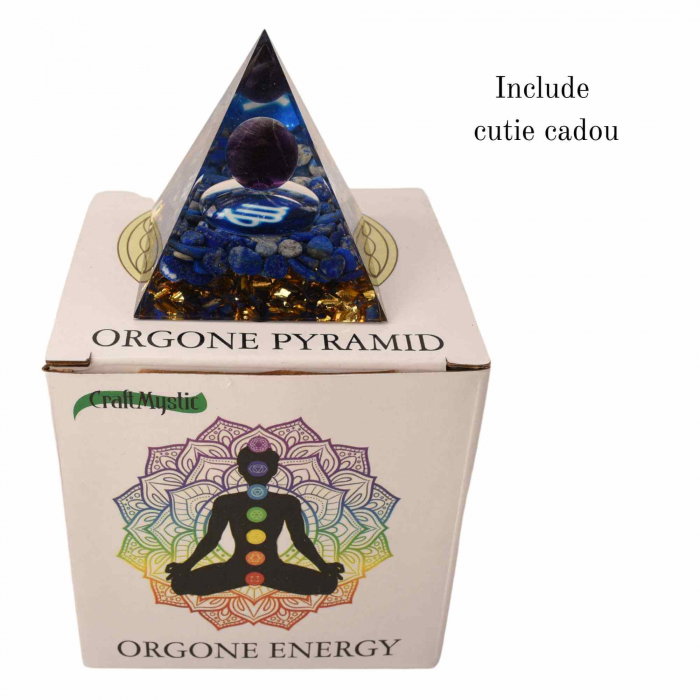 Piramida de Energie Orgonica cu Cristale de Vindecare specifice a Zodiilor pentru Relaxare, Meditatie si Ornament [3]