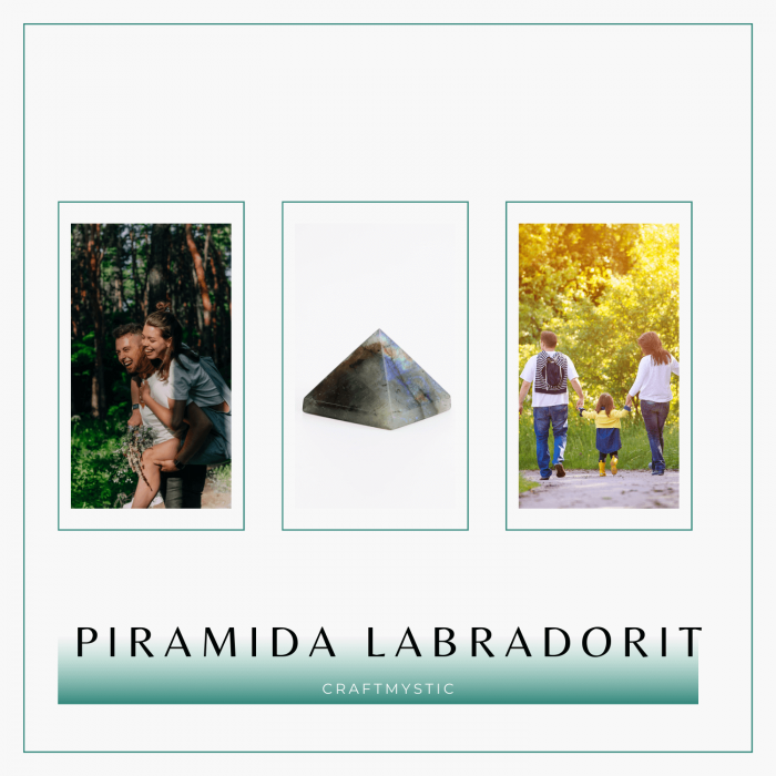 Piramida din Labradorit Sculptata Manual, 4 cm - Amplificator de Protectie si Intuitie [6]