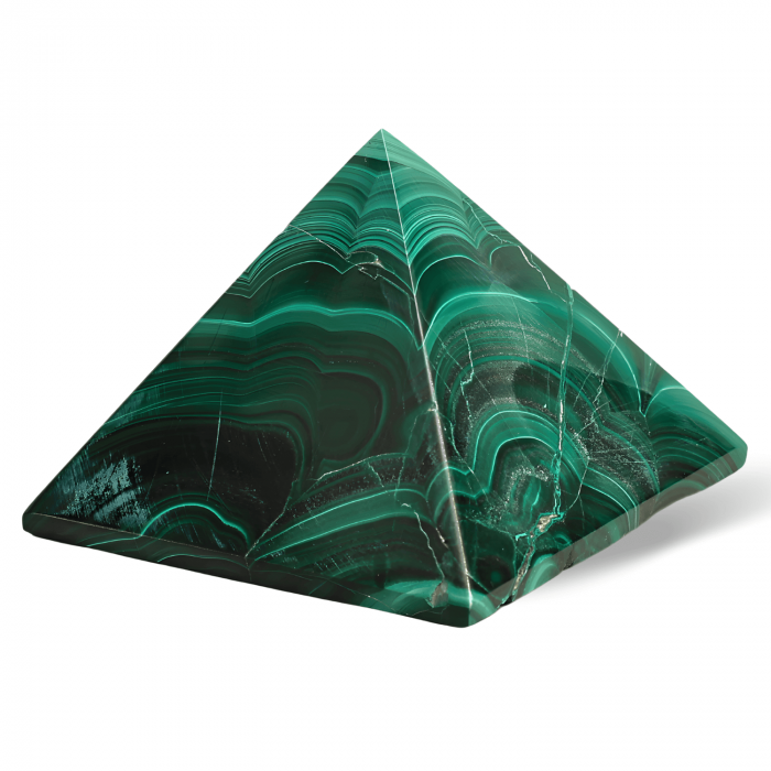 Piramida Malachit natural H 40-45 mm Latime 60 mm 210-230 gr - Sursa de Echilibru și Armonie [9]