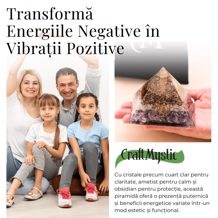 Piramida Orgonica pentru Protectie Energetica, Vindecare si Meditatie - Dimensiune 70-75 mm [7]