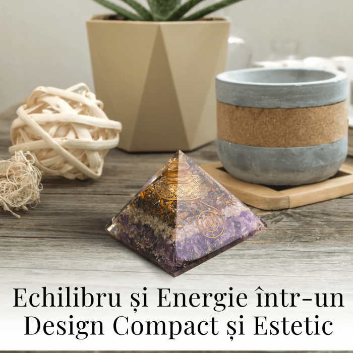 Piramida Orgonica pentru Protectie Energetica, Vindecare si Meditatie - Dimensiune 70-75 mm [6]