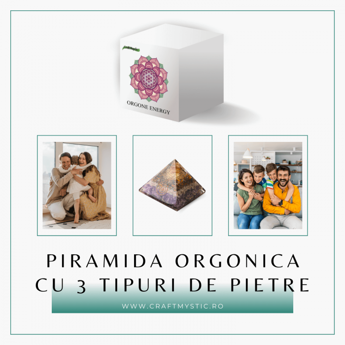 Piramida Orgonica pentru Protectie Energetica, Vindecare si Meditatie - Dimensiune 70-75 mm [4]