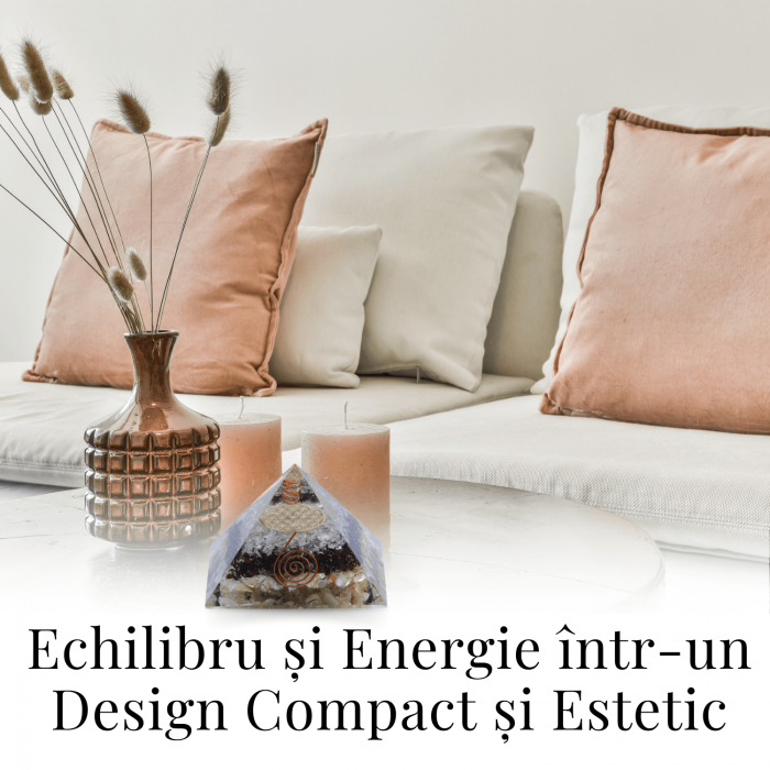Piramida orgonica cu 3 tipuri de pietre naturale - Armonie si Energie [6]