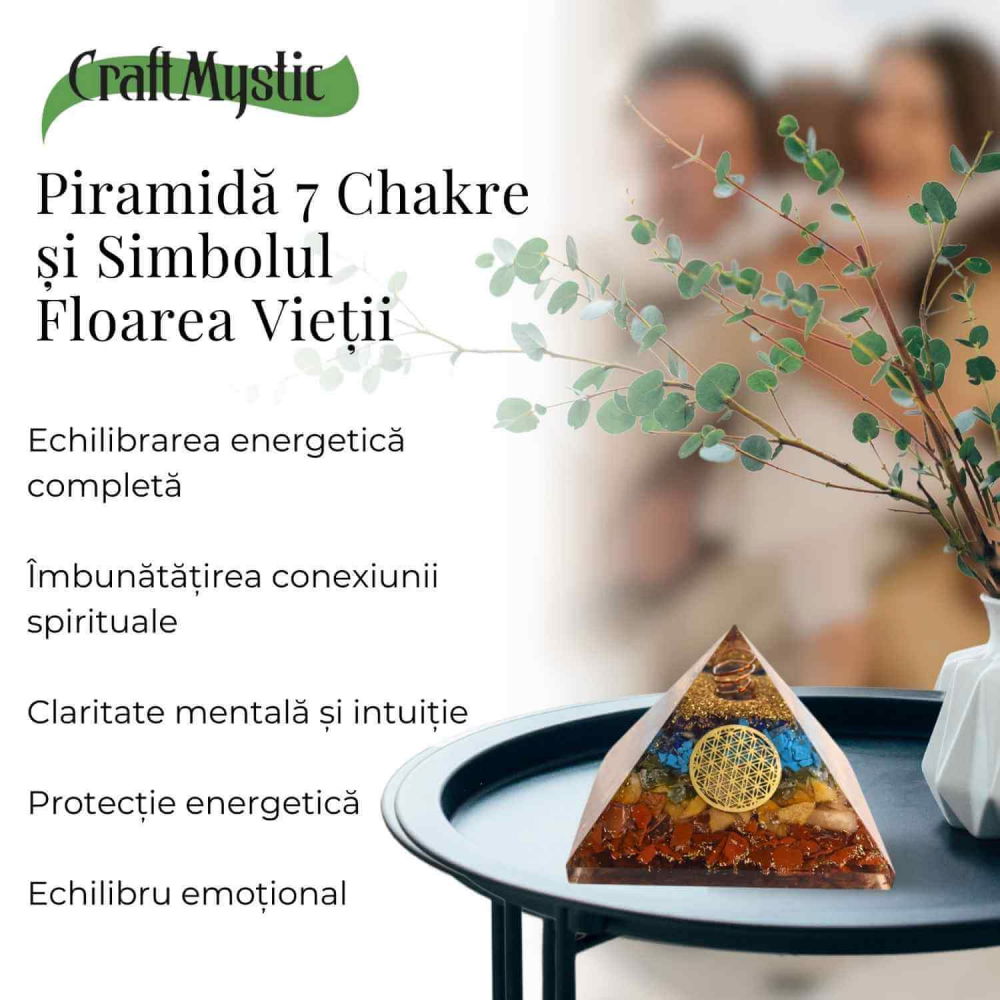 Piramida Orgonica 7 Chakre cu Floarea Vietii - Energie si Armonie [4]