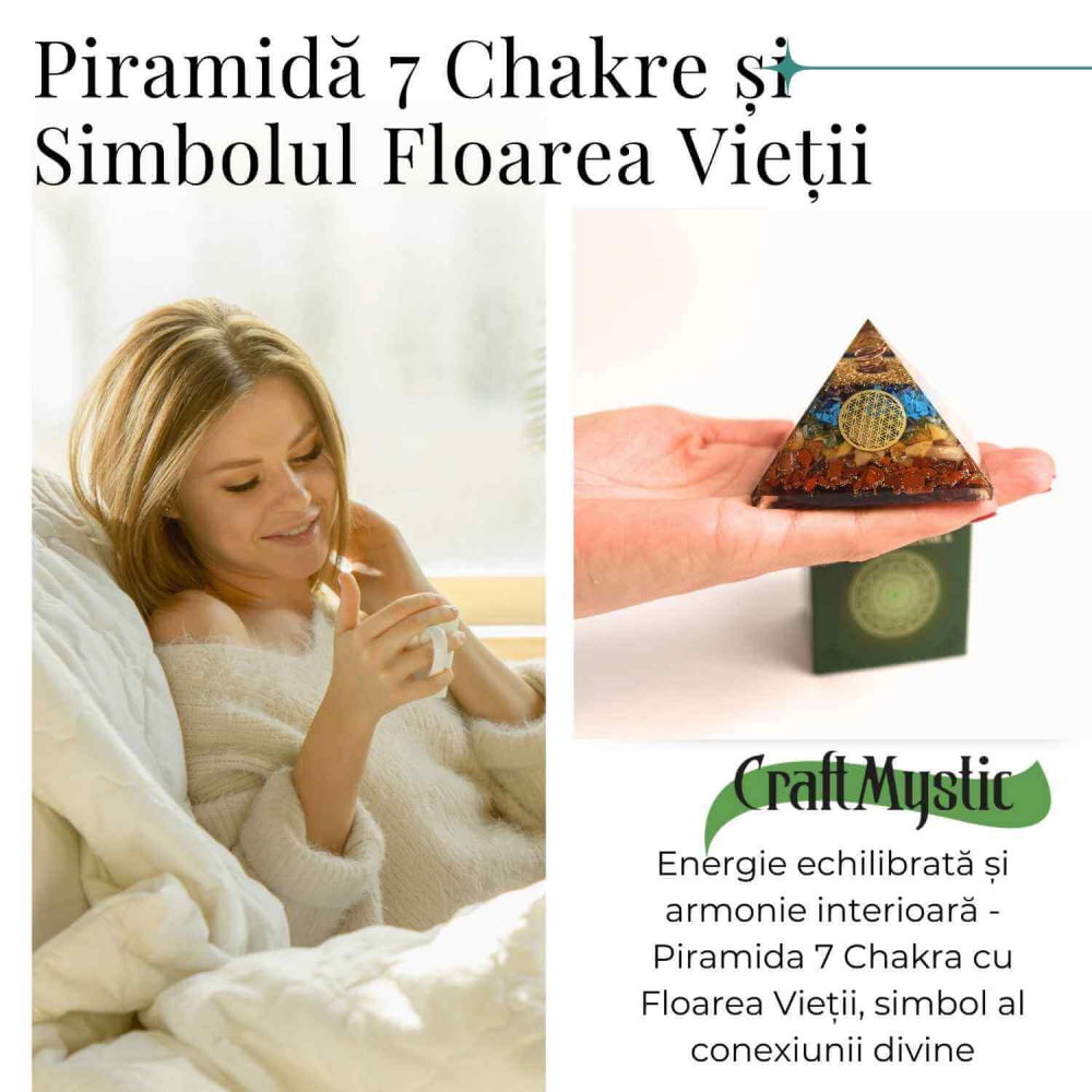 Piramida Orgonica 7 Chakre cu Floarea Vietii - Energie si Armonie [2]
