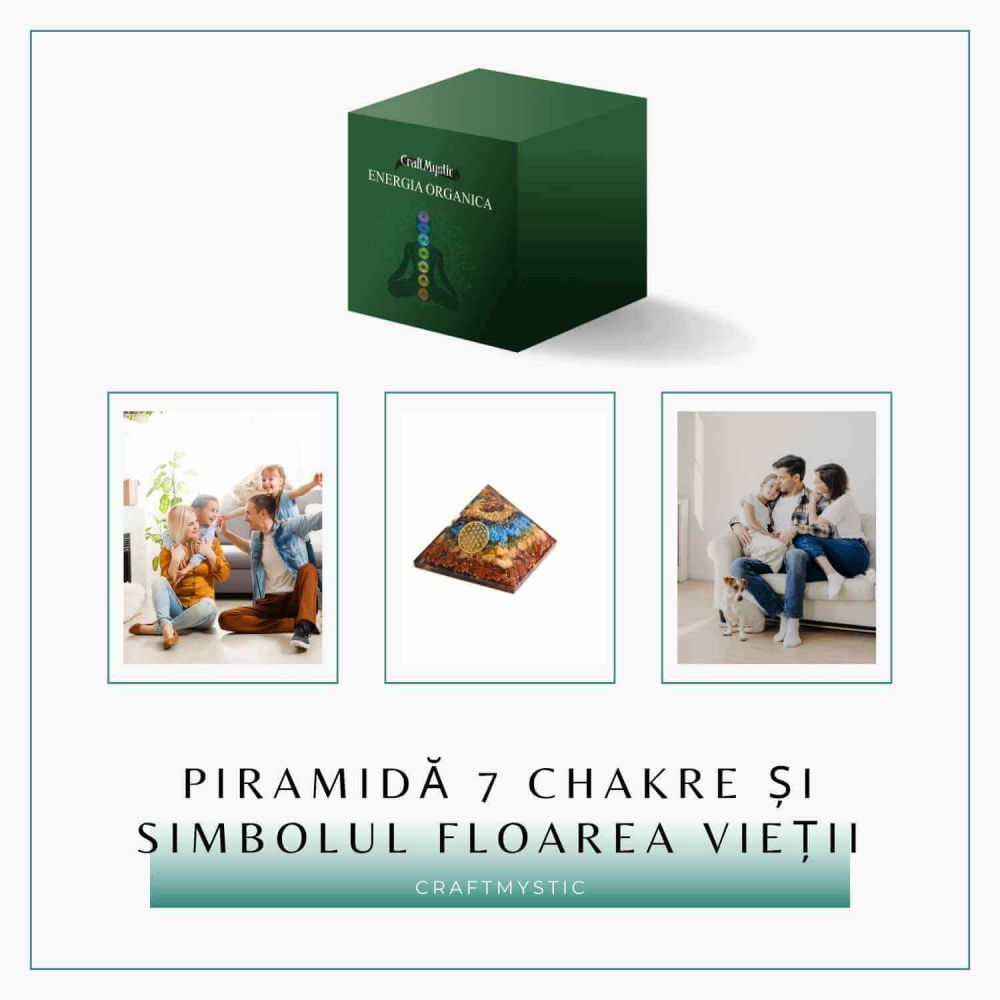 Piramida Orgonica 7 Chakre cu Floarea Vietii - Energie si Armonie [7]