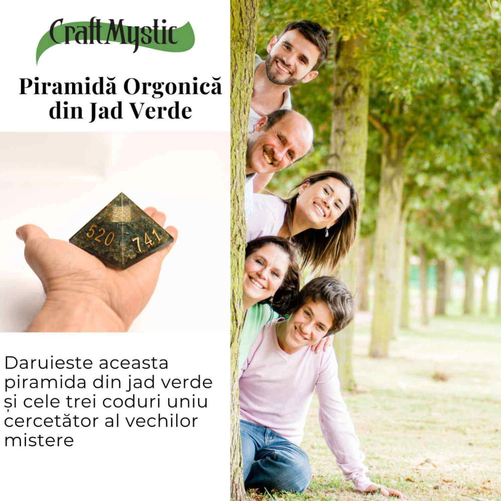 Piramida Orgonica cu Simboluri Zibu si Jad Verde – Energia Secreta a Echilibrului [7]