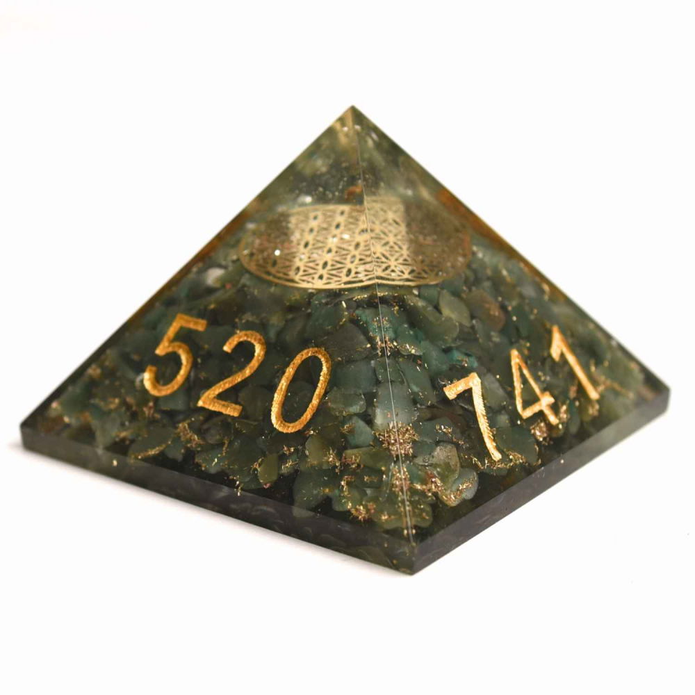 Piramida Orgonica cu Simboluri Zibu si Jad Verde – Energia Secreta a Echilibrului [2]