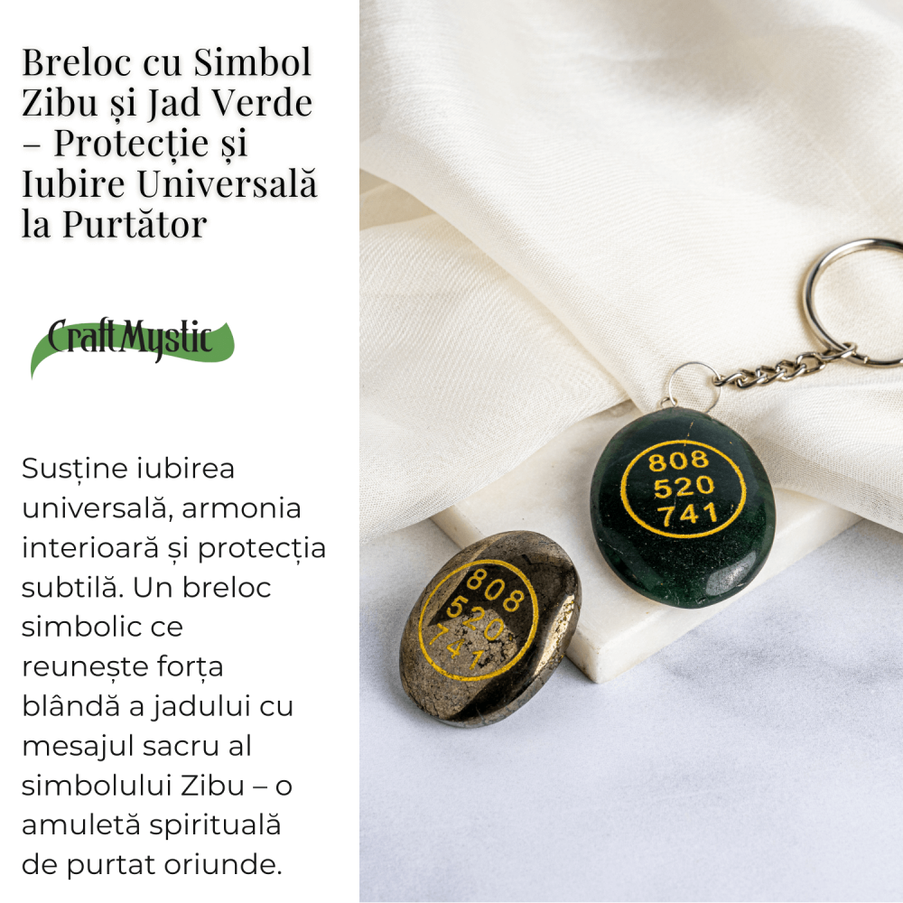 Piramida Orgonica cu Simboluri Zibu si Jad Verde – Energia Secreta a Echilibrului [4]