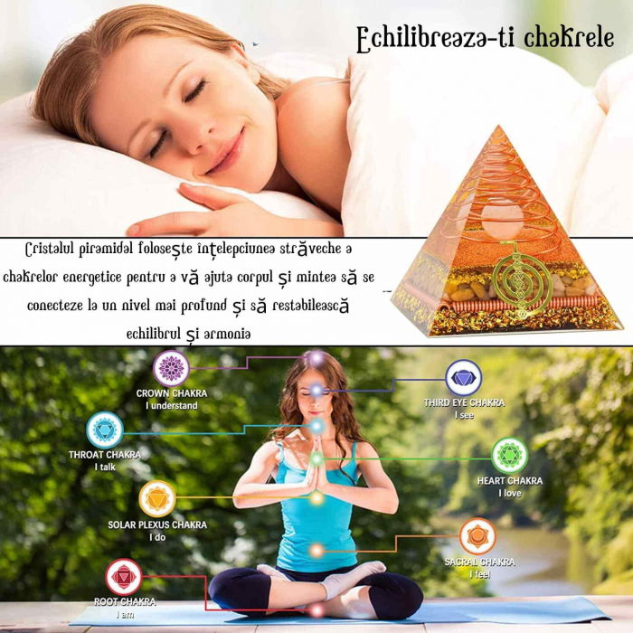 Piramida Orgonit 8.5 cm pentru energie pozitiva, echilibrare spirituala si protectie impotriva emisiilor electromagnetice [4]