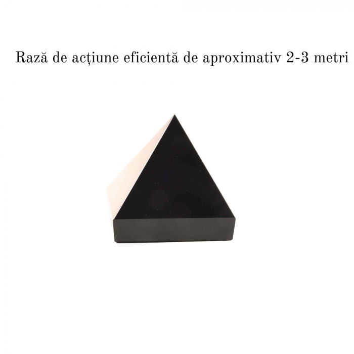 Piramida de Obsidian Natural, 60 mm - Protectie si Purificare Energetica [4]
