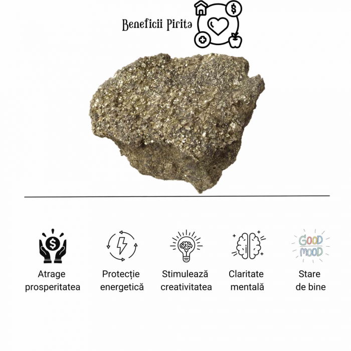 Piatra Naturala din Pirita Bruta 9-10 cm [2]