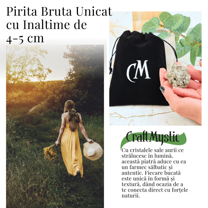 Specimen Pirita Bruta 4-5 cm - Creste Energia si Increderea [5]