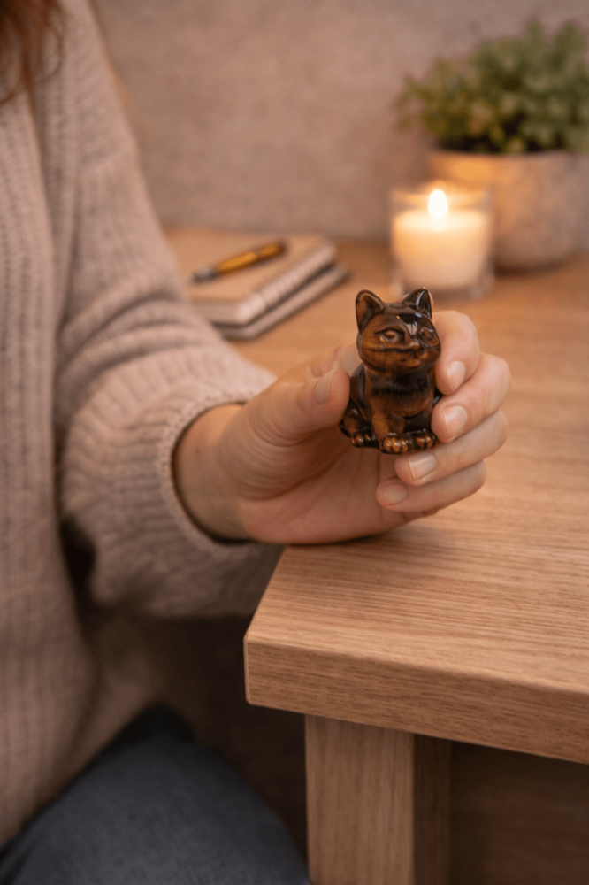 Figurina Pisica din Ochi de Tigru – Protectie, Curaj si Incredere Personala [2]