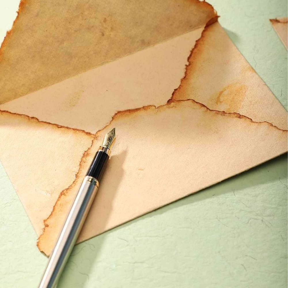 Plic din hartie vintage de bumbac 13x18 cm – Eleganta si rafinament [6]