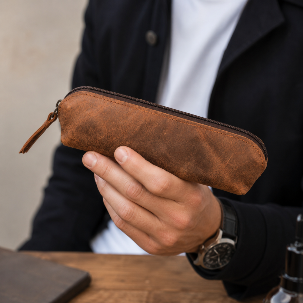 Penar din Piele Naturala Dreptunghiular – Organizare Elegantă si Durabilitate Zilnica [2]
