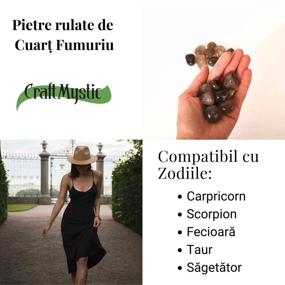 Pietre rulate de cuart fumuriu pentru momente de echilibru si reconectare [5]