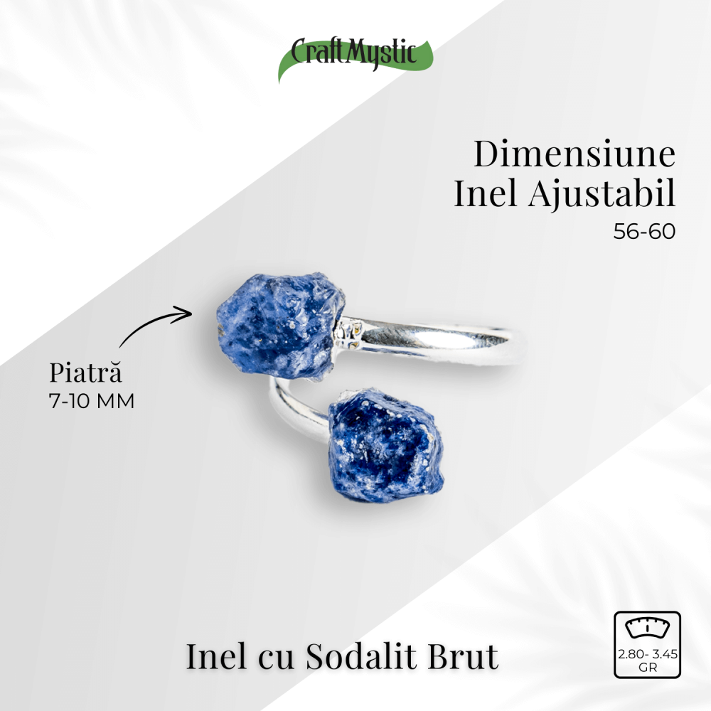 Ghidare si inspiratie – Inel cu dubla piatra sodalit in forma bruta [4]