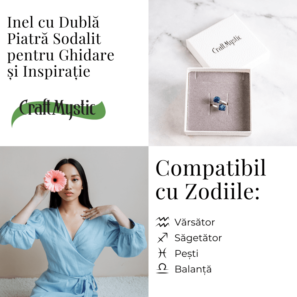 Ghidare si inspiratie – Inel cu dubla piatra sodalit in forma bruta [5]