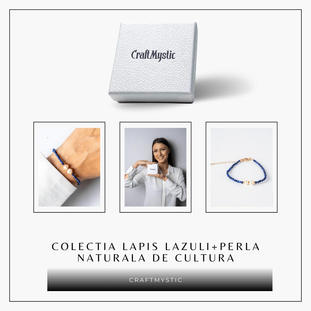 Intelegere si Claritate – Bratara din Lapis Lazuli Fatetat si Perle Naturale de Cultura [8]