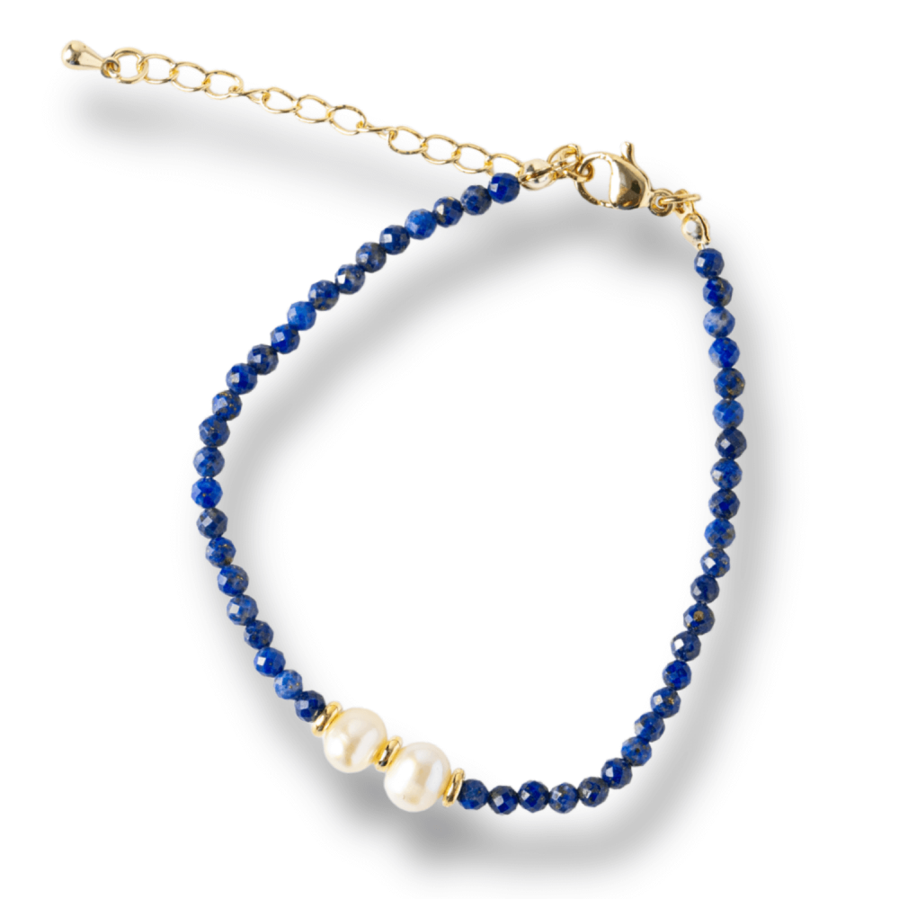 Intelegere si Claritate – Bratara din Lapis Lazuli Fatetat si Perle Naturale de Cultura [9]