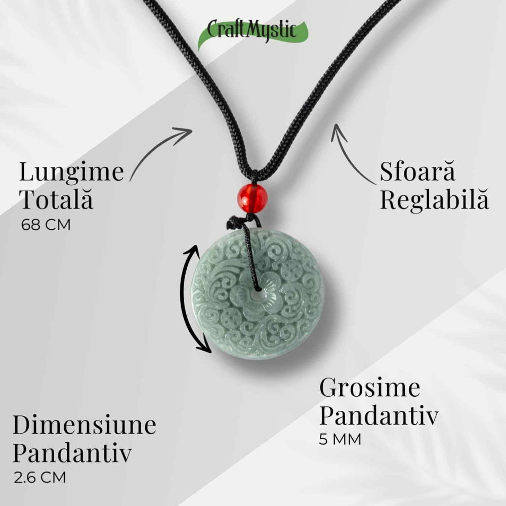 Protectie si Echilibru – Colier cu Jad Natural Sculptat [8]