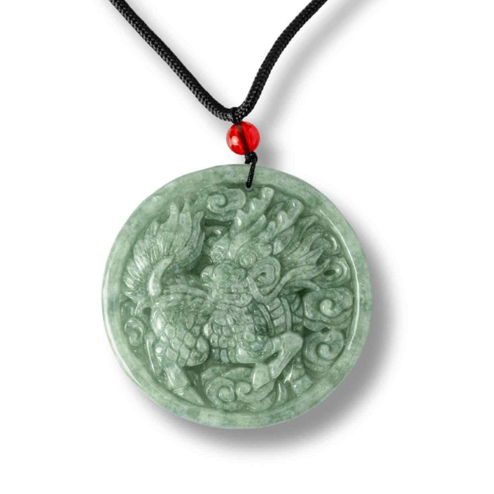 Colier din jadit rusesc natural cu dragon protectiv – talisman de forta si echilibru [1]