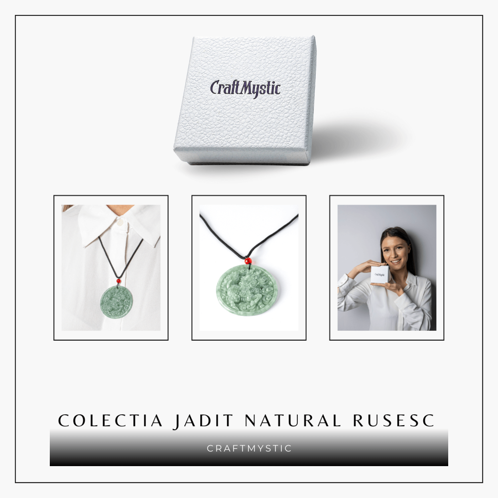 Colier din jadit rusesc natural cu dragon protectiv – talisman de forta si echilibru [8]