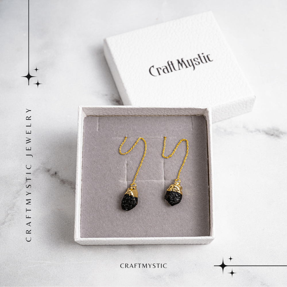 Radacinare si Eleganta – Cercei cu Turmalina si Lant Subtire [7]