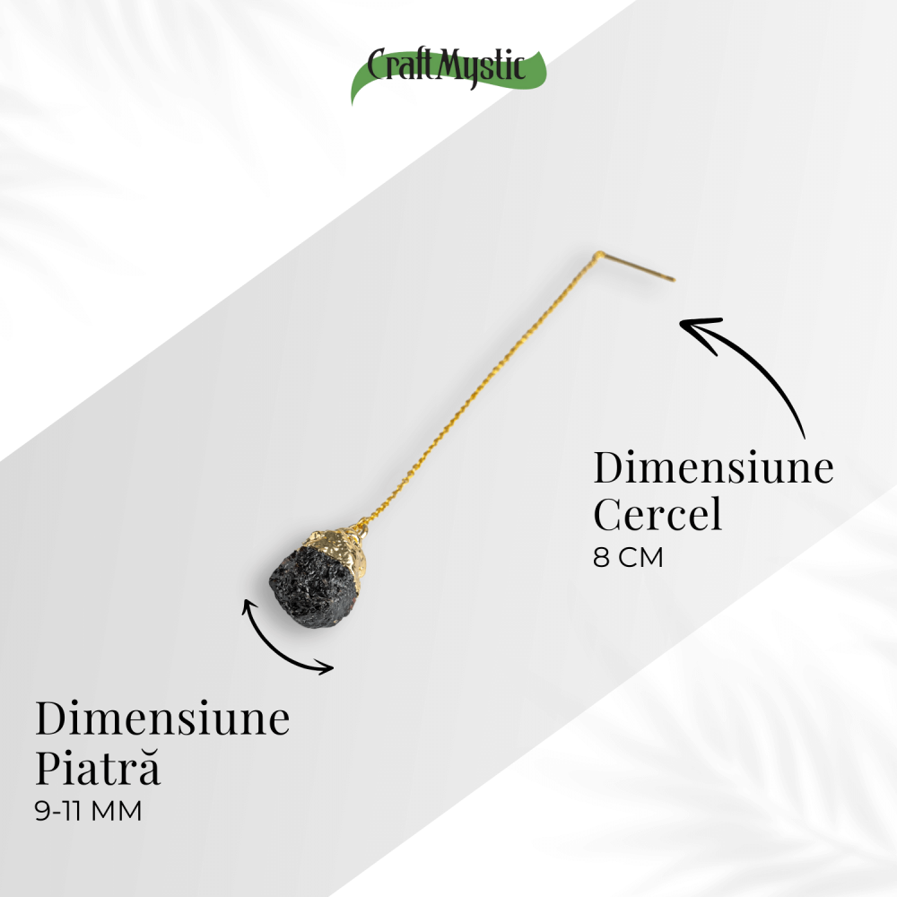 Radacinare si Eleganta – Cercei cu Turmalina si Lant Subtire [4]