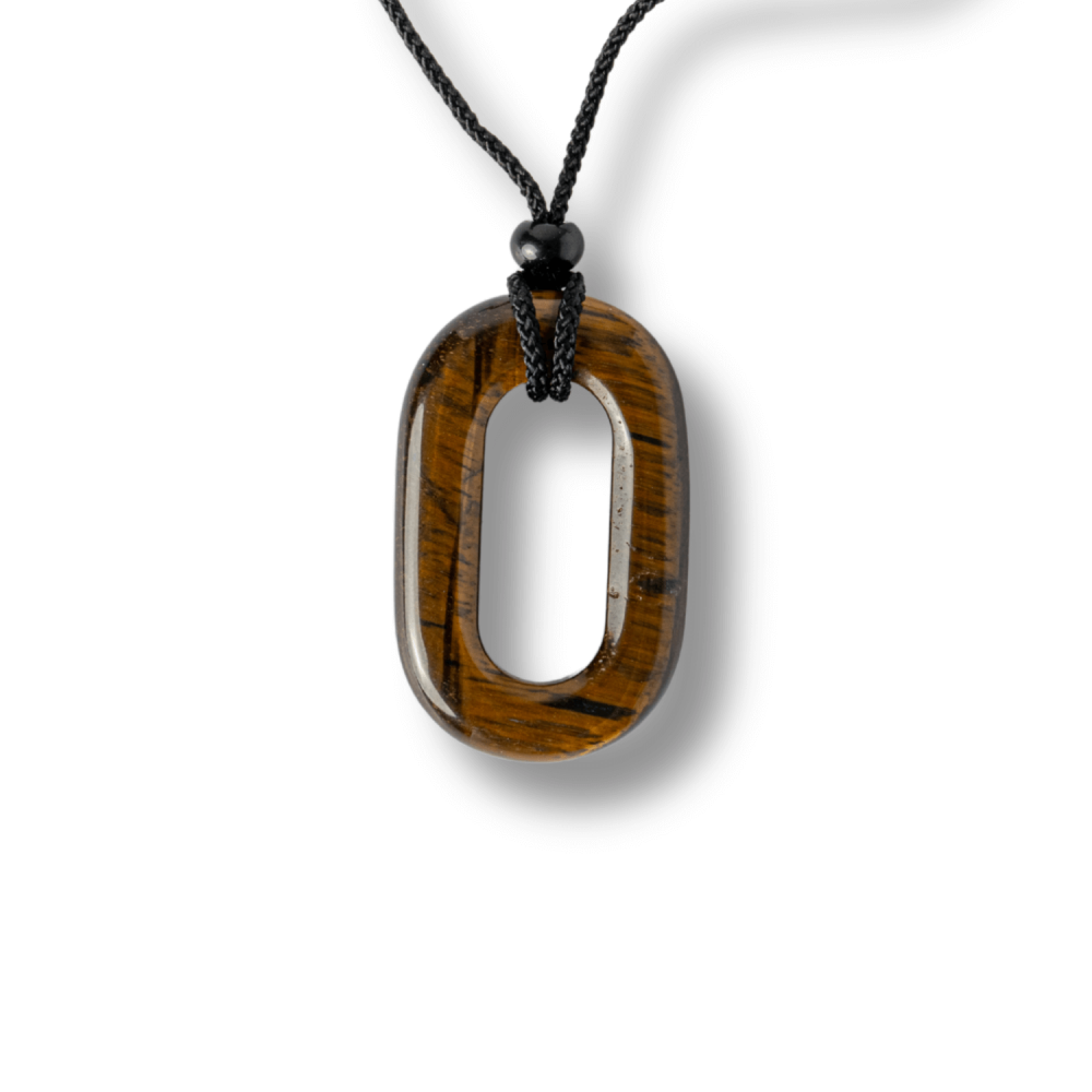 Colier cu Pandantiv Oval din Ochi de Tigru Natural – Putere si Protectie [9]