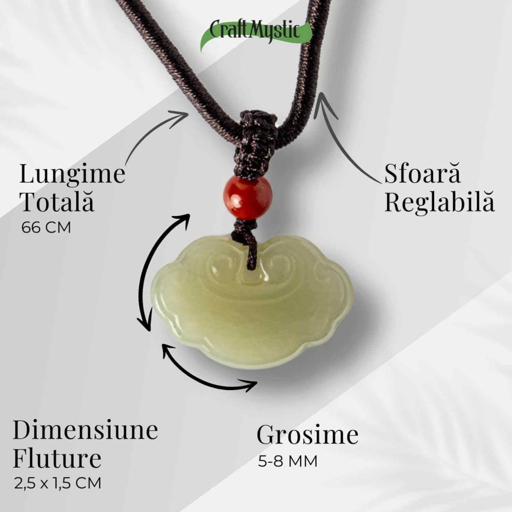 Protectie si Noroc – Colier Lucky Lock din Jad Hetian Natural [4]