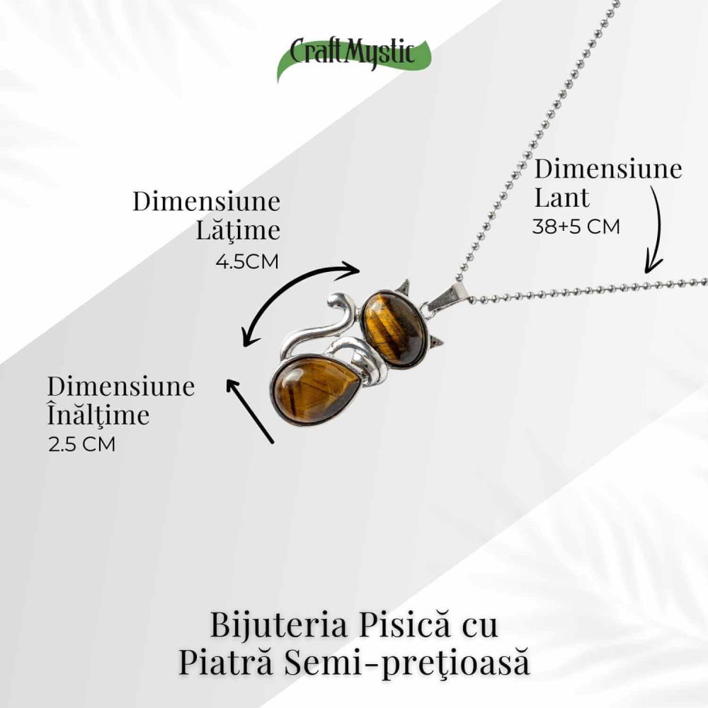 Protectie si Putere – Colier Pisica din Otel Inoxidabil cu Ochi de Tigru [5]