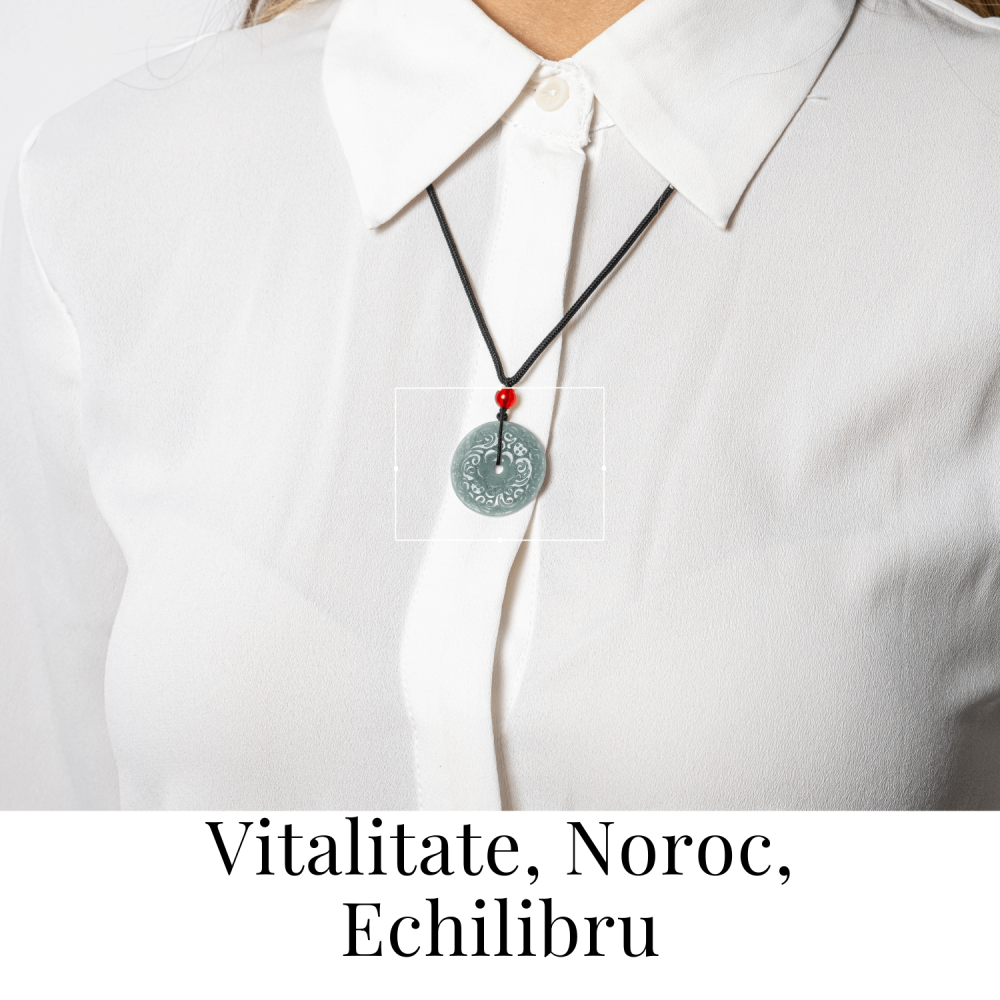 Protectie si Echilibru – Colier cu Jad Natural Sculptat [2]