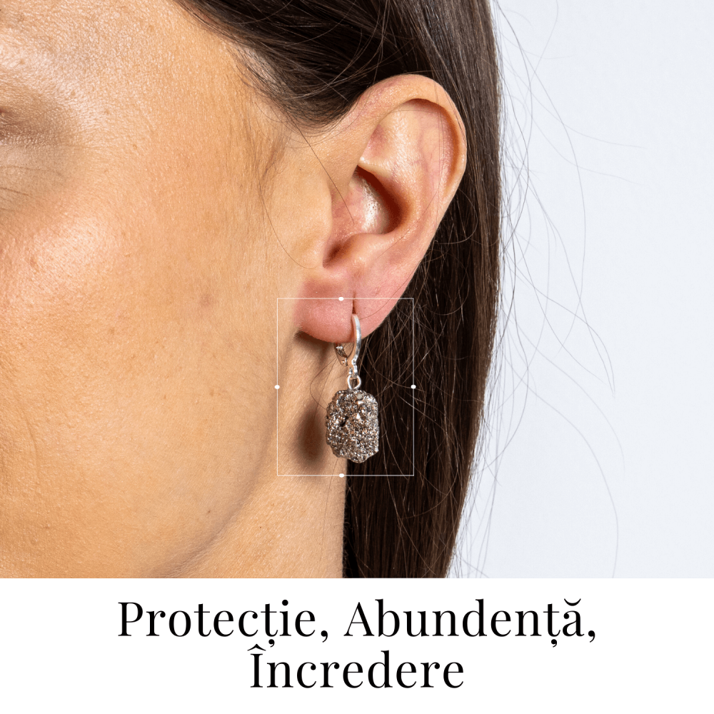 Talisman pentru succes si scut energetic – Cercei argintii cu Pirita [2]