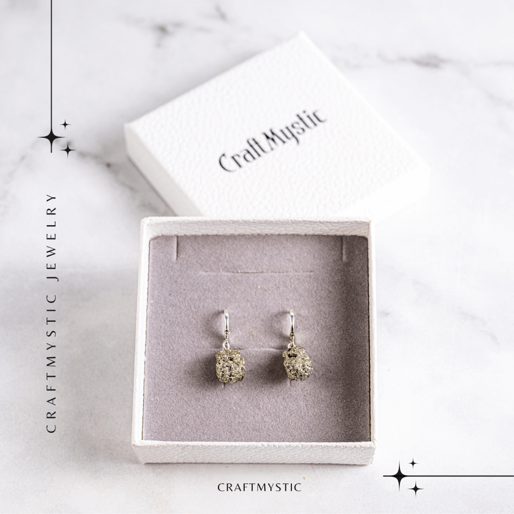 Talisman pentru succes si scut energetic – Cercei argintii cu Pirita [8]