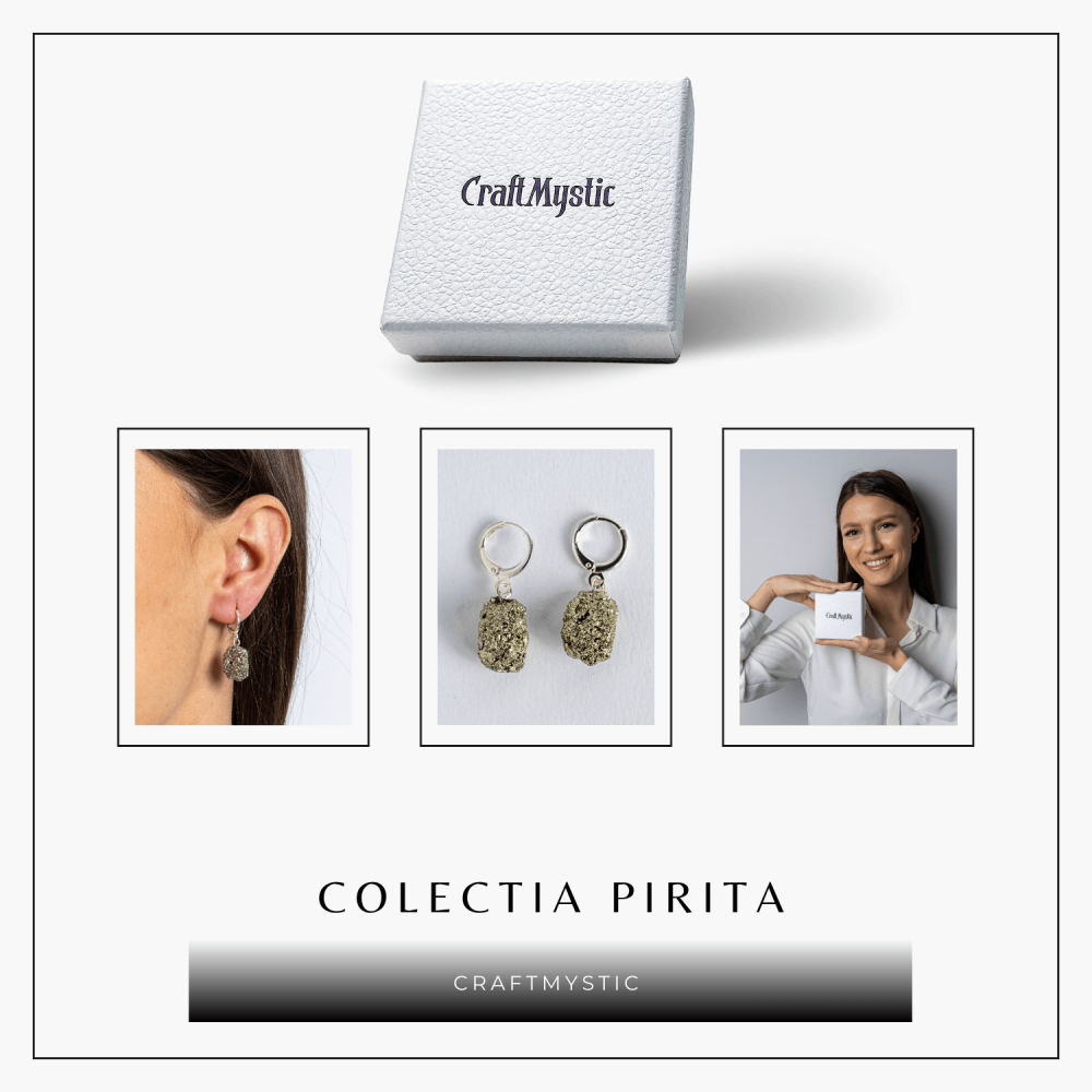 Talisman pentru succes si scut energetic – Cercei argintii cu Pirita [7]