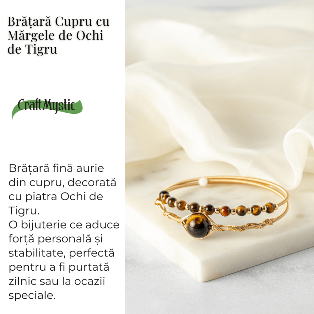 Protectie si Claritate Mentala - Bratara din Ochi de Tigru Natural [3]