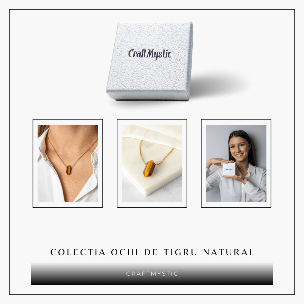 Protectie si Energie – Colier din Ochi de Tigru Natural cu Lant din Otel Inoxidabil [8]