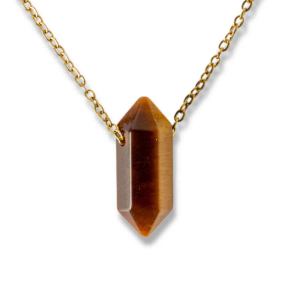 Protectie si Energie – Colier din Ochi de Tigru Natural cu Lant din Otel Inoxidabil [1]