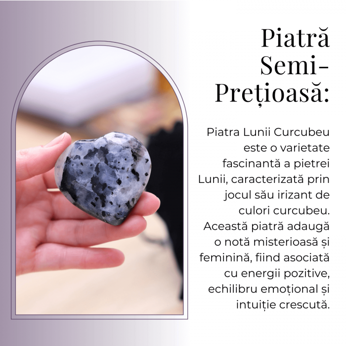 Inima Sculptata Manual de 50mm din Piatra Lunii Curcubeu Naturala [6]