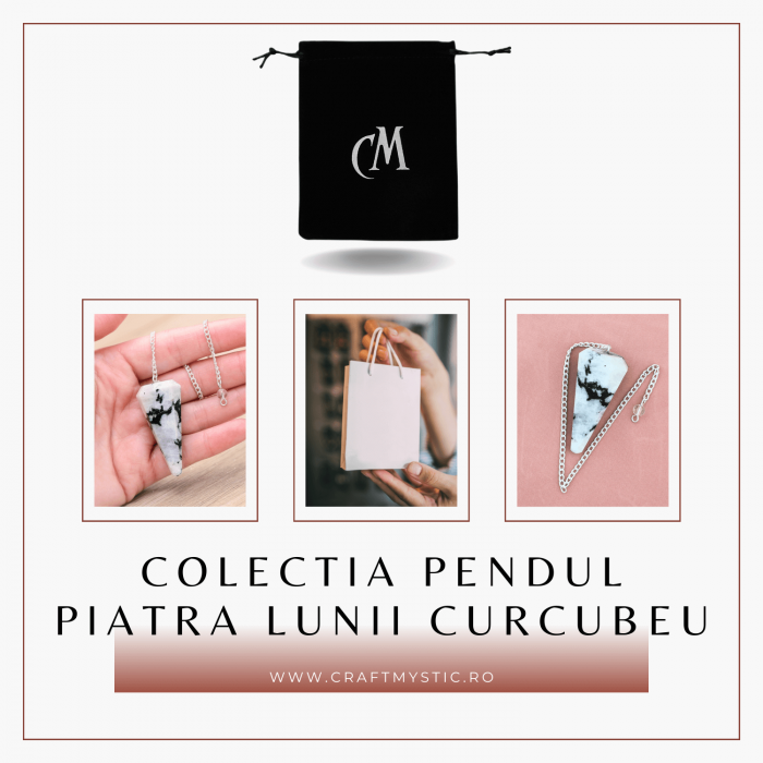 Pendul Radiestezie cu Varf de Piatra Lunii Curcubeu Natural 45 mm [7]